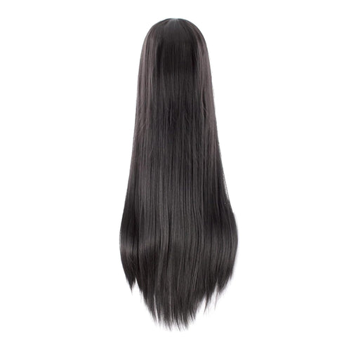 40Inch 100cm Long Women's Long Straight Black Wig Anime Costume Party Wig