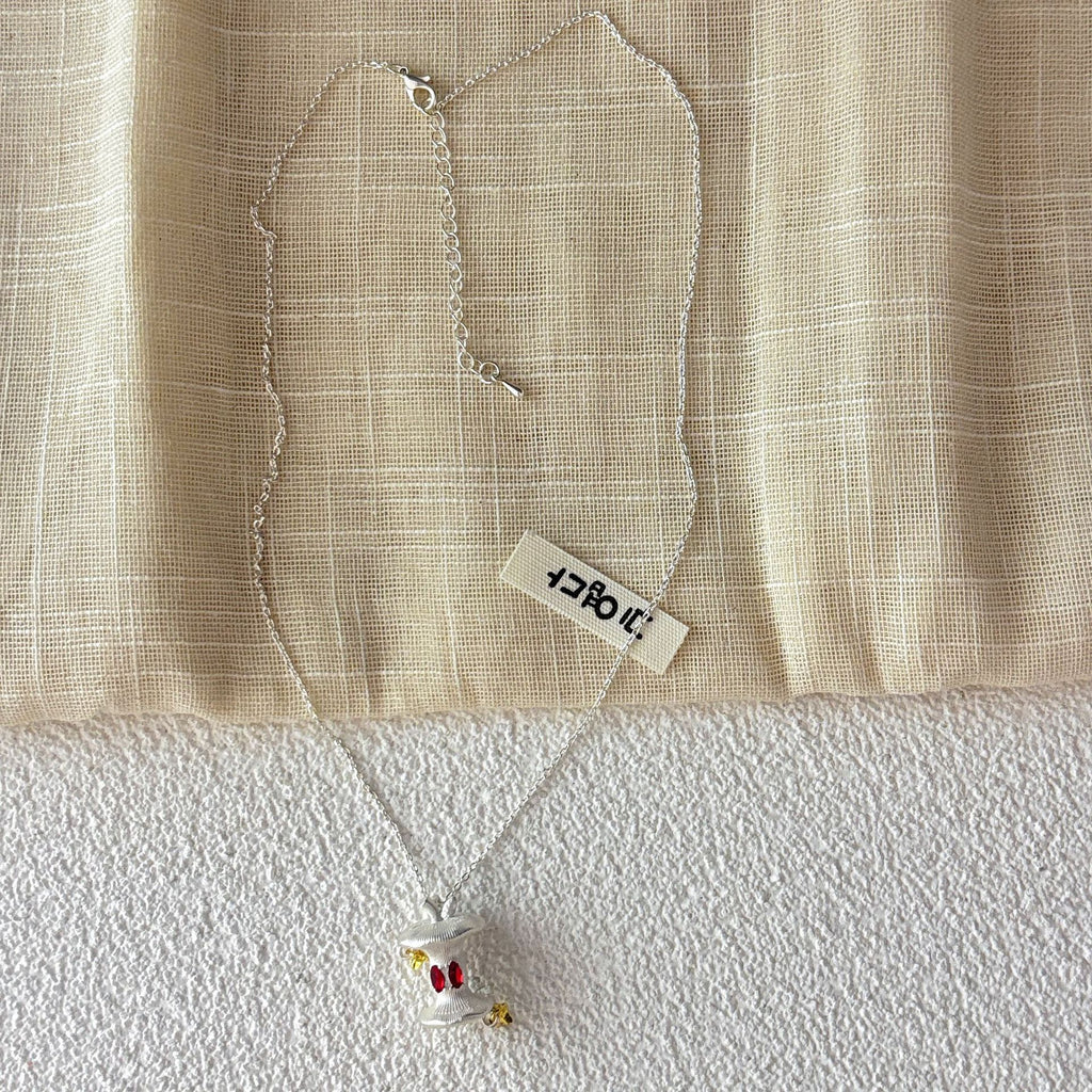 Brushed Pendant Versatile Necklace With Temperament