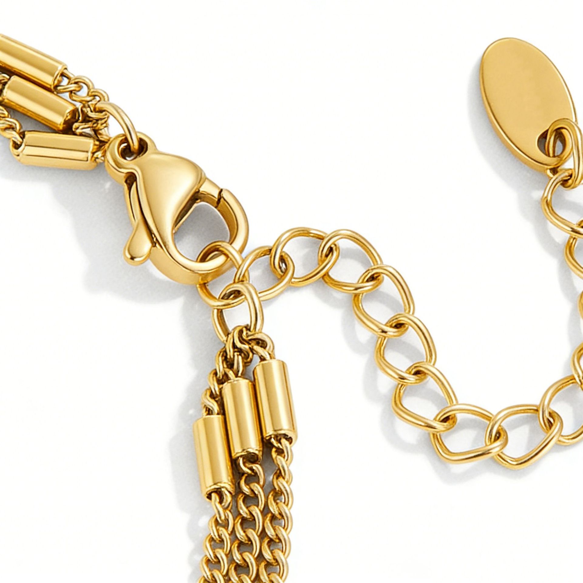 Stainless Steel Plated Minimalist Multi-Layer Bracelet