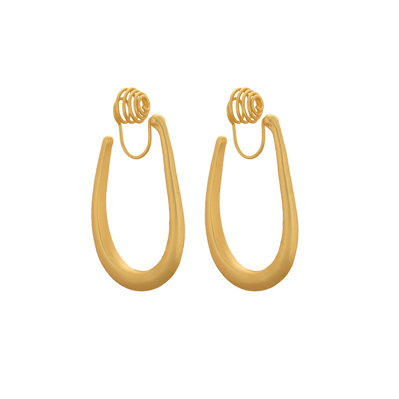 Minimalist Metal U-Shaped Earring Holder For Non-Pierced Ears A Niche Design